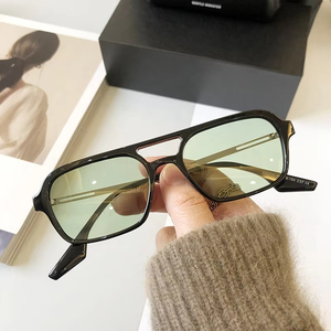 Gafas de Sol Rectangulares Vintage 2025, Doble Barra, Huecas, con Logotipo Personalizado, Modernas y con Personalidad - Product Image 2