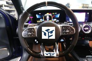 Para Benz Clase G GLA GLC GLE Volante de cuero perforado de fibra de carbono brillante personalizado Actualización a <span class=keywords><strong>AMG</strong></span> - Product Image 4