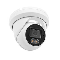 Caméra de sécurité IP économique HD 4MP couleur POE tourelle 24/7 heures Image de vision nocturne colorée Microphone intégré