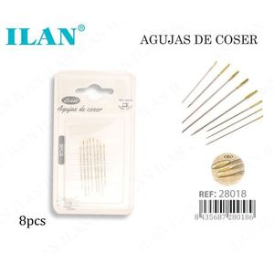 Aghi da cucito Ilan 8 pezzi con occhiello dorato per cucito a mano - Product Image 1