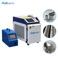HJZ Nouvelle machine de soudage au laser à fibre portable de 1500 W avec sortie Raycus, facile à utiliser, refroidie par eau, pour le soudage des métaux