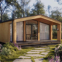 Luxuriöses Modernes Barndominium Vorgefertigte Leichtstahlvilla 1 Schlafzimmer 1 Bad Dreieckige Form Einstöckiges Haus mit Metalldach