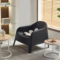 Moderner Luxus Öko-Freundlicher Einzelsessel Kreativer Freizeit-Verhandlungsstuhl mit Rückenlehne für Zuhause und Balkon Designer-Sessel aus Leichtplastik