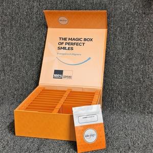Boîte en carton rigide magnétique personnalisée pour aligneurs dentaires transparents, étui pour aligneurs dentaires, boîtes d'emballage pour aligneurs dentaires avec séparateurs - Product Image 5