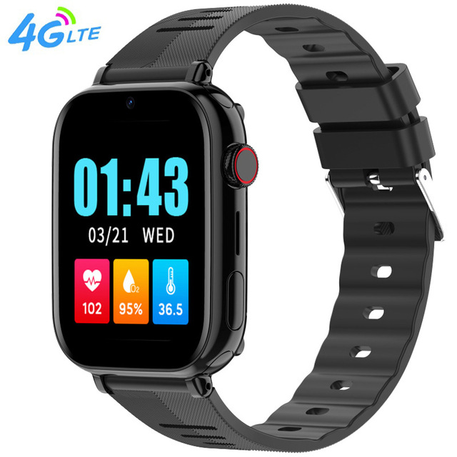 4G Elderly Smartwatch GPS+LBS+WIFI Fall Detection Alert Video Calling Geo-Fence SOS Heart Rate Blood Pressure IP67 Sleep Tracker