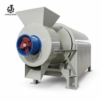 Industriële zanddroogmachine, rotatietrommeldroger voor gieterij- en rivierzand met gasverwarming, model 200-5000 serie
