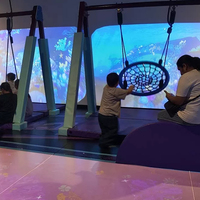 Jeu d'arcade interactif à projection Sqarcade, jeu de sol à capteur de mouvement LED, aire de jeux intérieure, centre d'amusement, métal, OEM