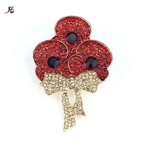 Accessori per gioielli per signora di moda all'ingrosso 2021 fatti a mano in lega d'oro rosso strass cuore spilla di san valentino - Product Image 5