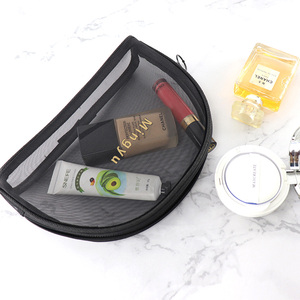 Trousse de maquillage Portable voyage Durable trousse de toilette dames mode maille pochette à fermeture éclair sac cosmétique - Product Image 4