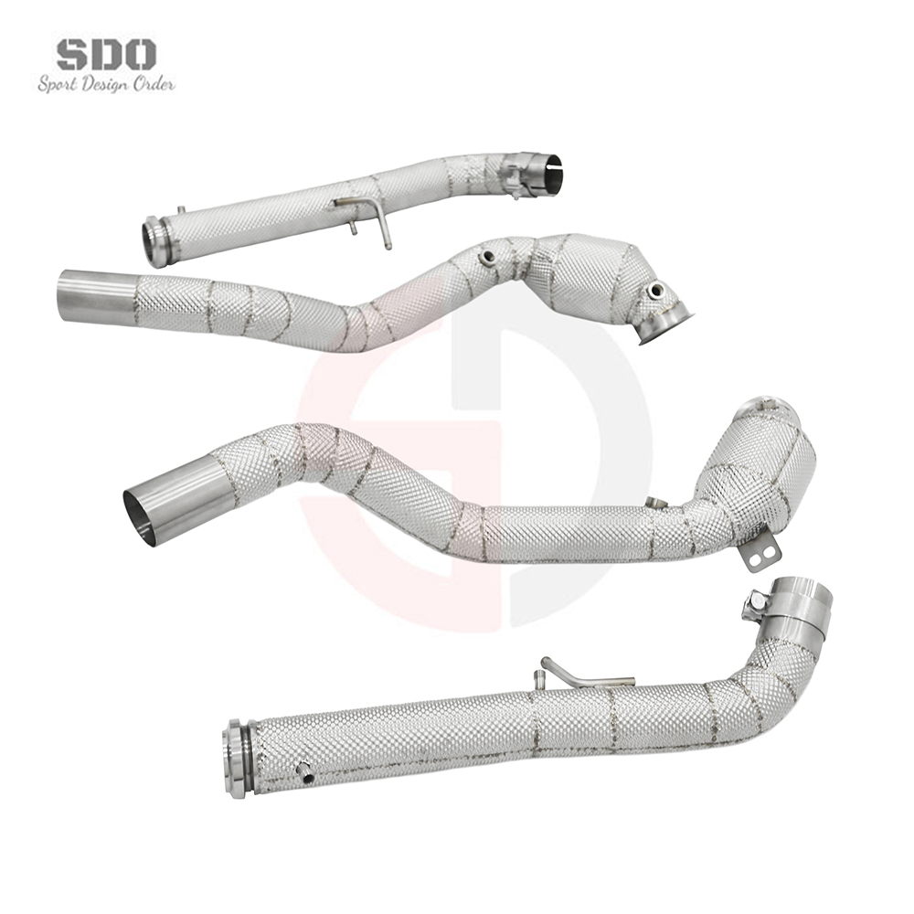 VantaFlow Performance Exhaust Downpipe With Catalyst for Mercedes-Benz G63 AMG W464 W463A 4.0T 2019-2023 Header With 100/200/300cell
