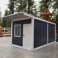 Maison préfabriquée portable en conteneur maritime de 20 pieds pour logement de chantier à distance, abri temporaire mobile en kit pour secours en cas de catastrophe