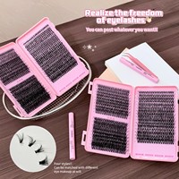 Kit de cils en grappes SHAQINUO 30D/40D/50D, cils individuels, extensions de cils DIY, faux cils naturels