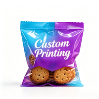 Sacs d'emballage personnalisés pour biscuits et snacks avec fenêtre, thermoscellables et givrés, pour emballage de biscuits imprimés avec logo