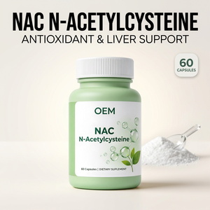 แคปซูล OEM NAC เอ็น-อะซีทิลซิสเทอีน 60 แคปซูล อาหารเสริมสารต้านอนุมูลอิสระ อาหารเสริมสมุนไพร โรงงานรับผลิตแบรนด์ส่วนตัว - Product Image 1