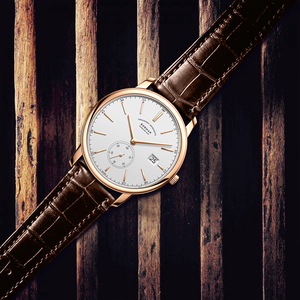 Montre mécanique de luxe pour homme Lobinni 3817, étanche 5 ATM, bracelet en cuir, affichage à aiguilles - Product Image 5