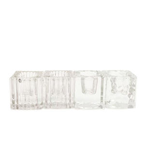 Vaso de Cerveza de Cristal Transparente Cuadrado 4x4, Estilo Moderno, Reutilizable, con Rayas, Marca XQ, Vaso Pequeño para Cubitos de Hielo, para Mesa de Comedor - Product Image 4