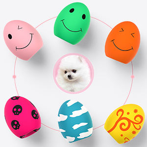 New Dog Puppy Rubber Sound Squeaky Latex Bouncy Squeaker Interactive Fetch Play Pet Egg Balls Pet Toy - Product Image 2
