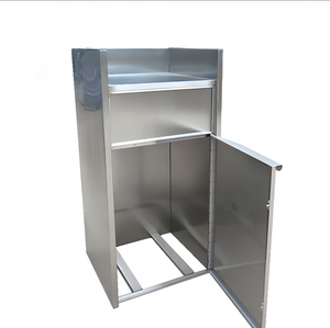 Self-Service Buffet Waste <b>Bin</b> with Dish <b>Storage</b> Tray Restaurant Food Waste & Plate Collection Cabinet for Hotel Canteen - Product Image 5