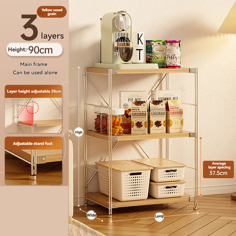 3 capas-Color madera natural-60*31*90cm