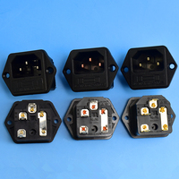 Conector de alimentación de CA C14, 3 pines, 15A, 250V, 3 pines, C14