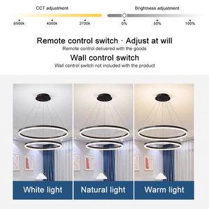 Lámpara Colgante de Metal Dorado de Lujo Contemporáneo Antiguo, con Control Remoto LED, Cuentas Circulares para Decoración de Hogar, Hotel, Cocina, Pantalla Dorada - Product Image 3