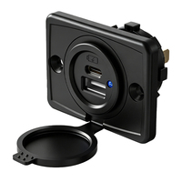 Chargeur de voiture USB Type C étanche 5V 4.8A avec double prise USB intégrée (USB-A et Type C)