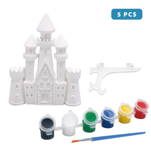 Set de Pintura para Niños, Manualidades de Yeso Pintadas a Mano, Set de <span class=keywords><strong>Castillo</strong></span> para Pintar, Manualidades DIY para que los Niños Pinten su Propio <span class=keywords><strong>Castillo</strong></span> de Yeso - Product Image 3