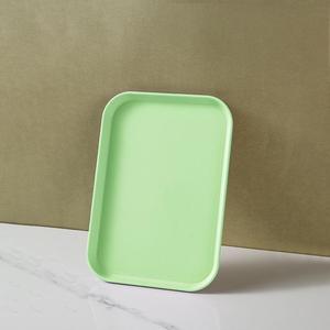 Bandeja de Metal de grano de madera de imitación cuadrada comercial para servicio de Hotel para cafetería cena pastel de té patrón ovalado para fiestas - Product Image 6