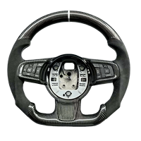 Volant sport à 3 branches en cuir et fibre de carbone LED de 35 mm pour Jaguar F-Type, E-PACE, XE, XEL, XFL, XJ, XF, F-PACE, XJL