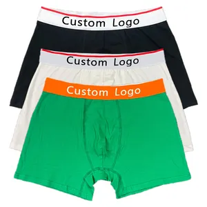 Best Quality Custom Logo Solid Color Cotton Underpants Boxers For Men Wholesale Breathable Briefs Mens Underwear