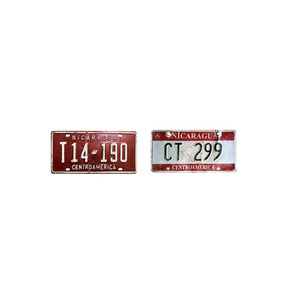 Placas de Matrícula de Nicaragua Personalizadas <span class=keywords><strong>en</strong></span> Relieve, Placas de Aluminio para Automóviles con Sublimación <span class=keywords><strong>en</strong></span> Blanco - Product Image 5