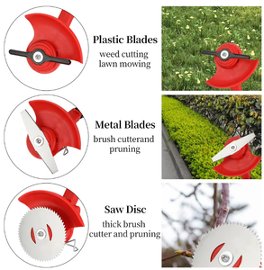 21V điện không dây Máy cắt cỏ dại wacker 2X 2.0Ah pin sạc không dây 3-in-1 cỏ tông đơ Kim Loại Lưỡi cưa cho sân - Product Image 6