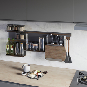 Goldmine Supports de rangement muraux haut de gamme pour ustensiles de <span class=keywords><strong>cuisine</strong></span> Étagère Assaisonnement <span class=keywords><strong>Barre</strong></span> de suspension - Product Image 2