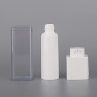 Flacon pompe sans air personnalisé avec logo ABS PP 15ml 30ml 50ml Emballage cosmétique Lotion Crème pour le visage Contenant vide