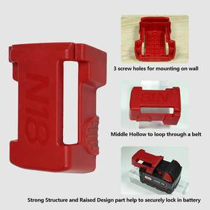 Porte-outil de batterie Li-Ion pour <span class=keywords><strong>Milwaukee</strong></span> avec clip de ceinture et organisateur de stockage pour batterie <span class=keywords><strong>M18</strong></span>-48-11-1820 - Product Image 4