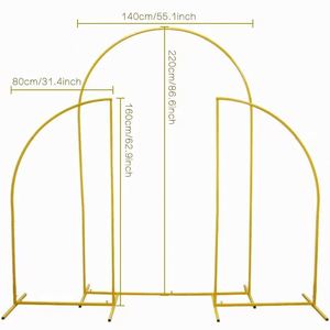 3PCS/Set Wedding <b>Arch</b> Backdrop Stand Metal Wedding Baby Shower Outdoor Birthday Party Garden Floral Balloon <b>Arch</b> <b>Decoration</b> - Product Image 2