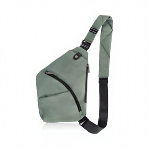 Custom Size Men's Fashion Polyester Sling Crossbody Bag with Anti-Theft Feature and Custom Logo Printing - Product Image 1