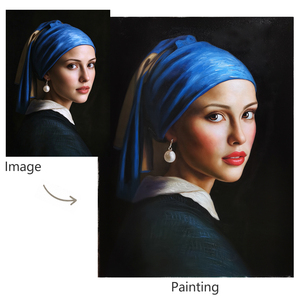 Ritratto a Olio Dipinto a Mano Completamente Personalizzato da Foto, Opera d'Arte Realistica su Tela per Matrimoni, Regali Familiari e Decorazioni per la Casa - Product Image 1