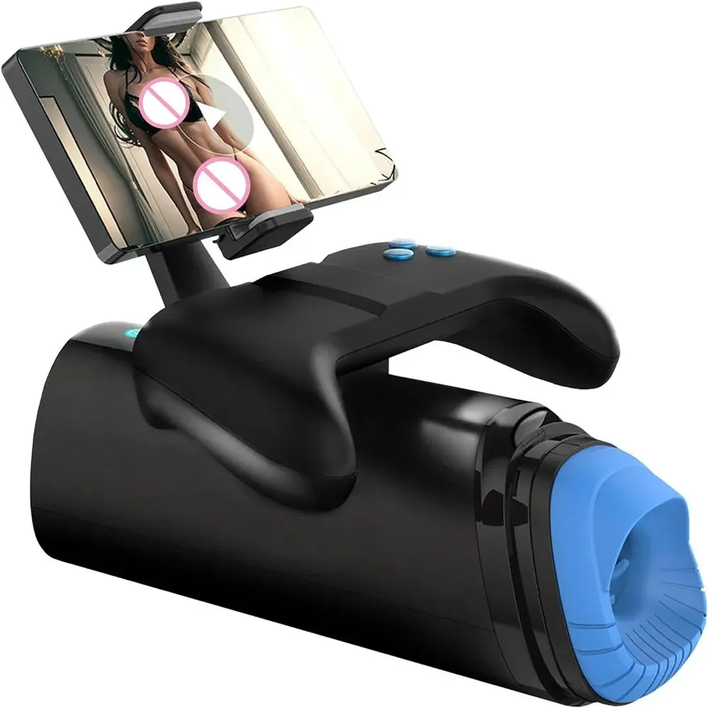 자동 난방 깊은 목구멍 빠는 5D 질감 휴대 전화 홀더 원 버튼 버스트 섹스 기계 지능형 남성 자위 컵