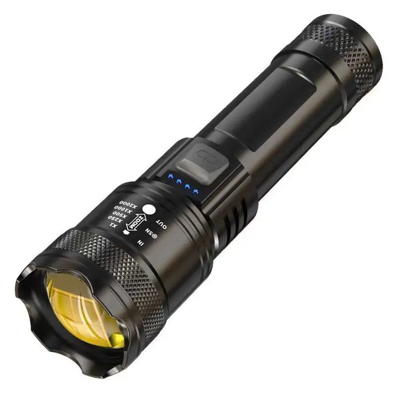 Nuevo Super Strong Light Outdoor Patrol Spotlight Zoom de largo alcance Linterna de inundación grande