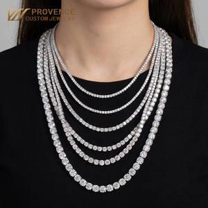 Luxury Men Women Hip Hop <b>Iced</b> <b>Out</b> Fine Jewelry 2MM 3MM 4MM 5MM 6MM Lab Diamond S925 Silver Vvs Moissanite Tennis <b>Chain</b> Necklace - Product Image 1
