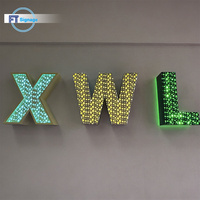 Lettres en relief 3D personnalisées à LED avec éclairage matriciel, diffuseur en acrylique givré pour la publicité des commerces, IP65