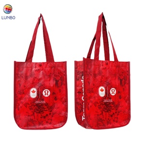 Hot Sale Reusable Laminated Cartoon Pattern Customized Color & Logo Promotional Tote Shopping Bag with Round Corners