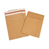 Enveloppes de livraison élastiques 100% en papier Kraft, emballage de courrier, biodégradable, marron, personnalisé, 7 à 15 jours, 50 pièces
