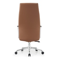 Chaise de bureau de chef de direction pivotante réglable en cuir Pu