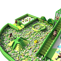 Ensemble d'équipements de divertissement pour enfants de grande taille et de haute qualité, structure de trampoline avec toboggan et piscine à balles sécurisée, aire de jeux intérieure commerciale pour enfants