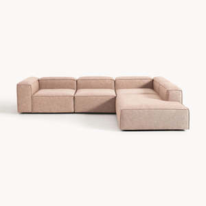 Divano Angolare Modulare in Tessuto, 4 Posti, Design Moderno <span class=keywords><strong>e</strong></span> Minimalista a Forma di L, <span class=keywords><strong>Arredamento</strong></span> Morbido per Casa, Adatto per Appartamenti, Hotel <span class=keywords><strong>e</strong></span> Ville - Product Image 4
