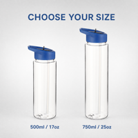 Bouteilles d'eau de type paille pour le camping, recyclables et adaptées aux aliments, 500 ml, gobelet en plastique coloré, bouteille d'eau pour les sports de plein air avec impression de logo