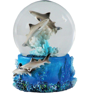 BSCI nhà máy polyresin nước toàn cầu hổ bức tượng tuyết toàn cầu trang trí nhà - Product Image 3