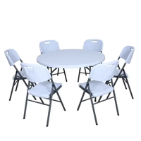 Table de pique-nique pliante rectangulaire blanche en vente chaude, intérieure et extérieure, moderne, populaire pour les mariages, les gymnases, l'extérieur, la salle de bain, l'école